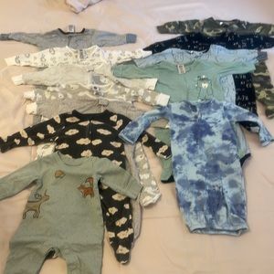 baby boys 11 onesies & sleep sack, 3-6 month, only worn once or twice,